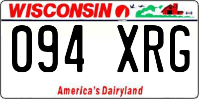 WI license plate 094XRG