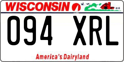 WI license plate 094XRL