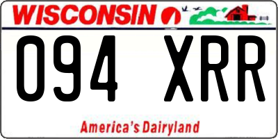 WI license plate 094XRR
