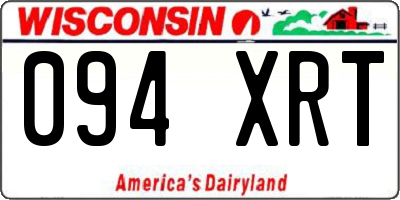 WI license plate 094XRT