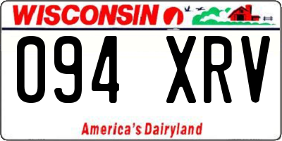 WI license plate 094XRV