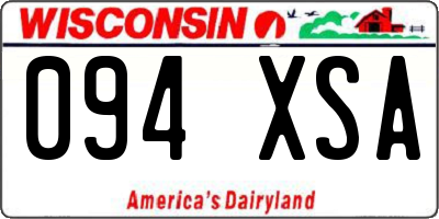 WI license plate 094XSA