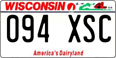 WI license plate 094XSC