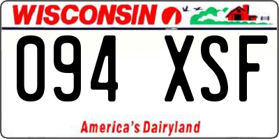WI license plate 094XSF