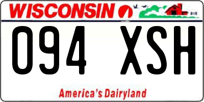 WI license plate 094XSH