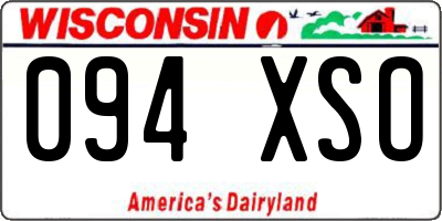 WI license plate 094XSO