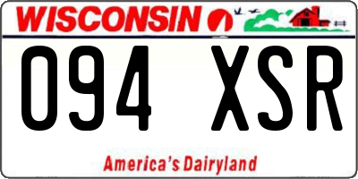 WI license plate 094XSR