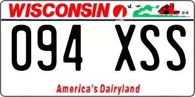 WI license plate 094XSS