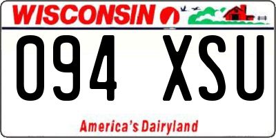 WI license plate 094XSU