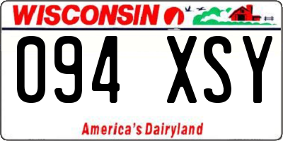 WI license plate 094XSY