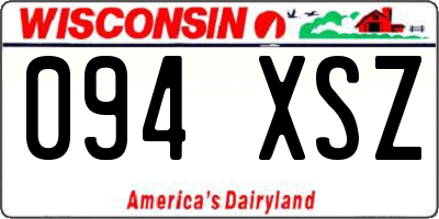 WI license plate 094XSZ