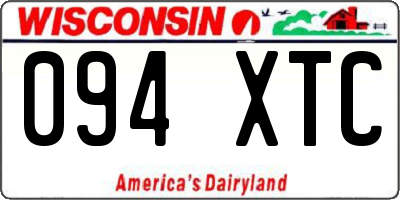 WI license plate 094XTC