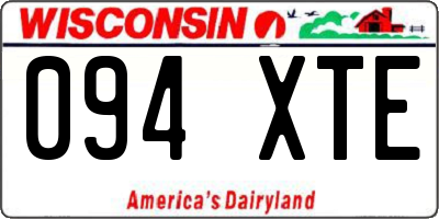 WI license plate 094XTE