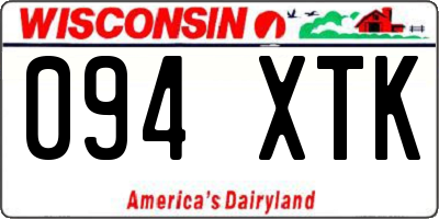 WI license plate 094XTK