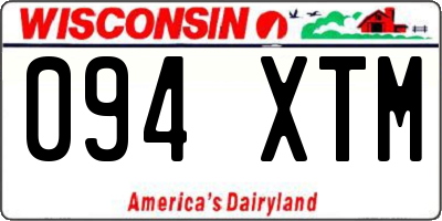 WI license plate 094XTM