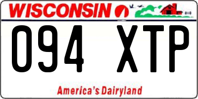 WI license plate 094XTP