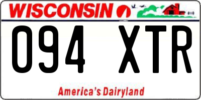 WI license plate 094XTR