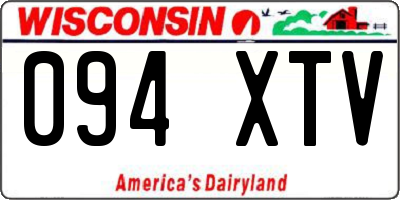 WI license plate 094XTV