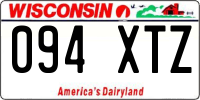 WI license plate 094XTZ