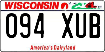 WI license plate 094XUB