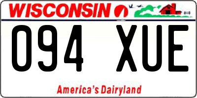 WI license plate 094XUE