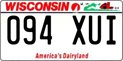 WI license plate 094XUI