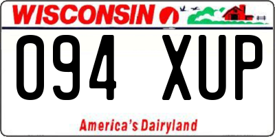 WI license plate 094XUP