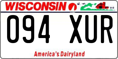 WI license plate 094XUR