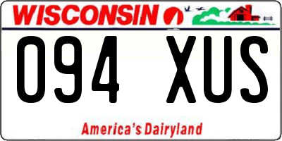 WI license plate 094XUS