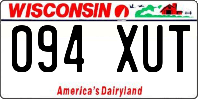 WI license plate 094XUT