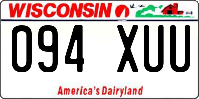 WI license plate 094XUU