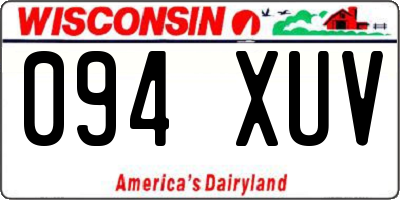WI license plate 094XUV
