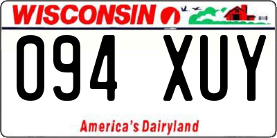 WI license plate 094XUY