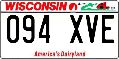 WI license plate 094XVE