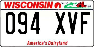 WI license plate 094XVF