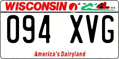 WI license plate 094XVG