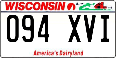 WI license plate 094XVI