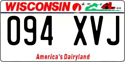 WI license plate 094XVJ