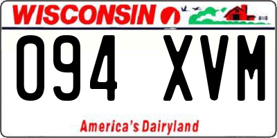 WI license plate 094XVM
