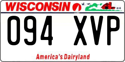 WI license plate 094XVP