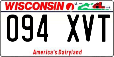 WI license plate 094XVT