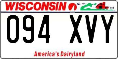 WI license plate 094XVY