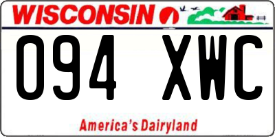 WI license plate 094XWC
