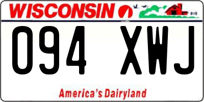 WI license plate 094XWJ