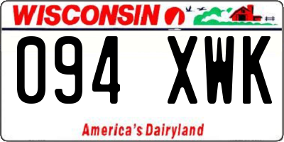 WI license plate 094XWK