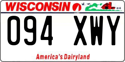 WI license plate 094XWY