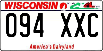 WI license plate 094XXC