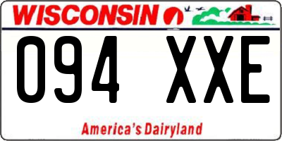 WI license plate 094XXE