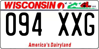 WI license plate 094XXG