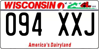 WI license plate 094XXJ